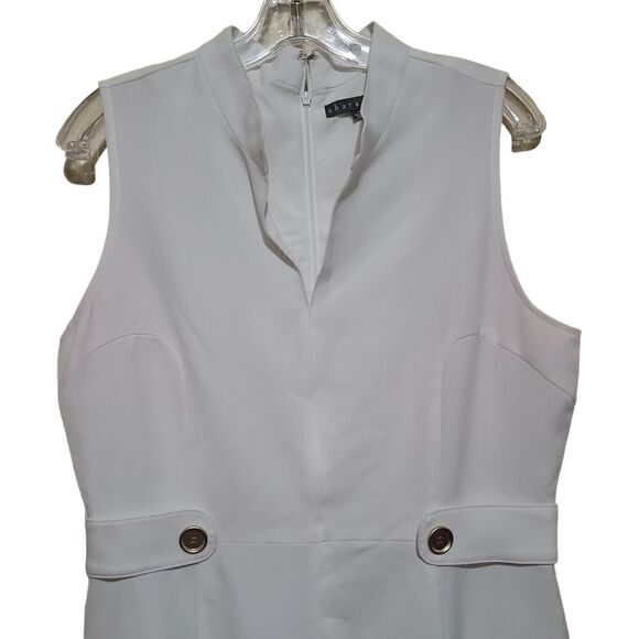 Sharagano White Sleeveless Dress Sz 10 - Picture 3 of 9